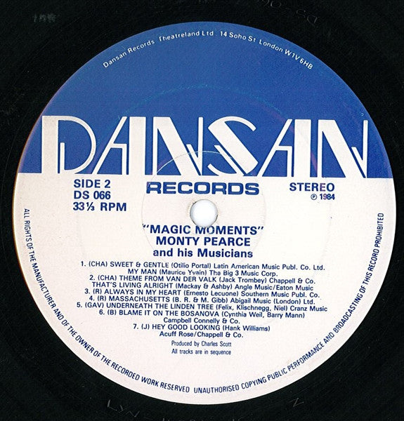 Monty Pearce : Magic Moments With Monty Pearce And His Musicians (LP)