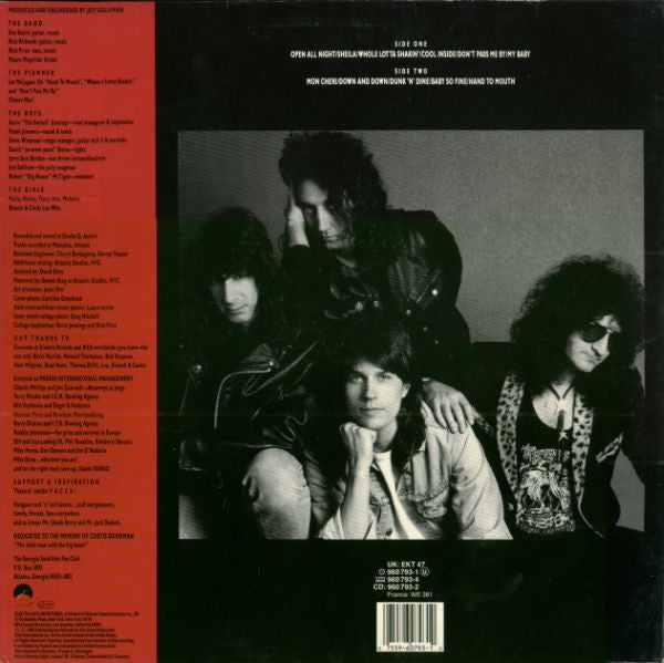The Georgia Satellites : Open All Night (LP, Album)