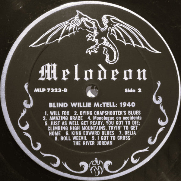 Blind Willie McTell : Blind Willie McTell: 1940  The Legendary Library Of Congress Session (LP, Album, Mono)