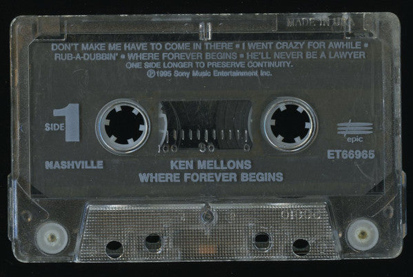 Ken Mellons : Where Forever Begins (Cass, Album)