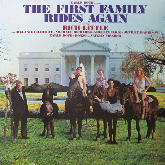 Rich Little, Melanie Chartoff, Michael Richards (3), Shelley Hack, Jenilee Harrison, Earle Doud, Bonzo (9), Vaughn Meader : The First Family Rides Again (LP, Album, Mon)