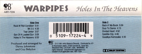 Warpipes : Holes In The Heavens (Cass, Album, Dol)