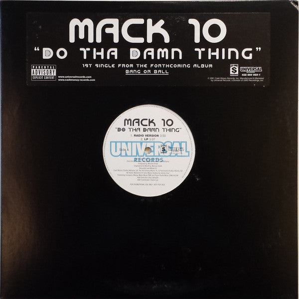 Mack 10 : Do Tha Damn Thing (12", Single, Promo)