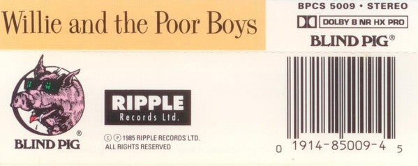 Willie And The Poor Boys : Willie And The Poor Boys (Cass, Album, Dol)