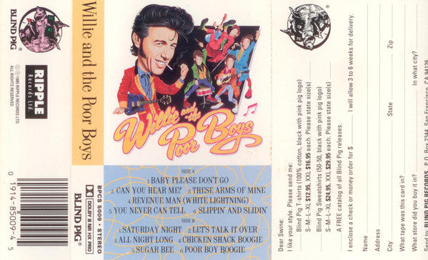 Willie And The Poor Boys : Willie And The Poor Boys (Cass, Album, Dol)