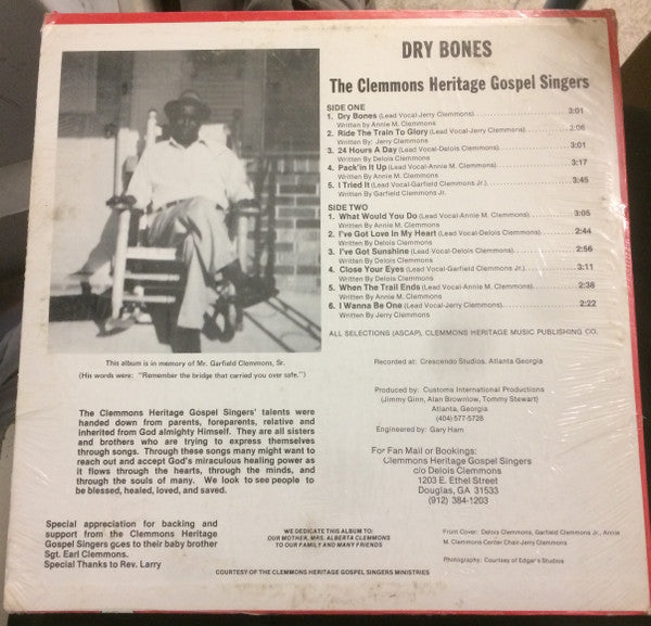 Clemmons Heritage Gospel Singers : Dry Bones (LP, Album)