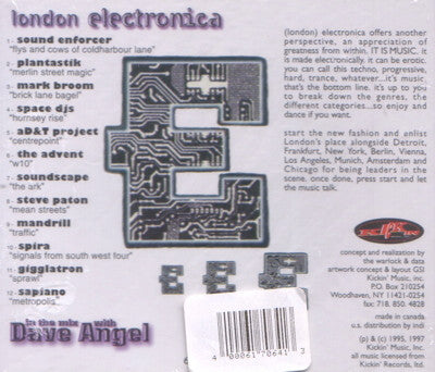Dave Angel : London Electronica - In The Mix With Dave Angel (CD, Comp, Mixed)