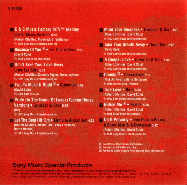 Clivillés & Cole : Greatest Remixes Vol. 1 (CD, Comp)