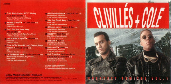 Clivillés & Cole : Greatest Remixes Vol. 1 (CD, Comp)