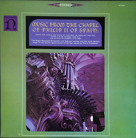 Various : Music From The Chapel Of Philip II Of Spain (LP, Album)