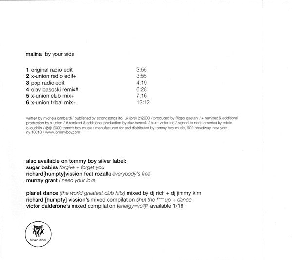 Malina : By Your Side (CD, Maxi)