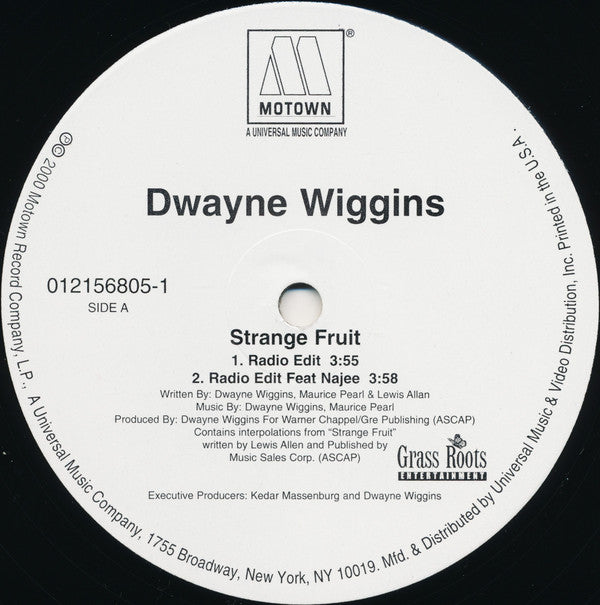 Dwayne Wiggins : Strange Fruit (12", Single)