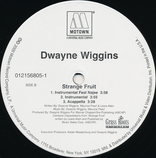 Dwayne Wiggins : Strange Fruit (12", Single)