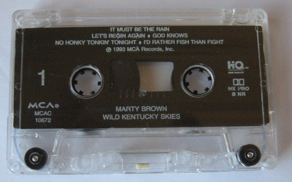 Marty Brown (3) : Wild Kentucky Skies (Cass, Album, DOL)