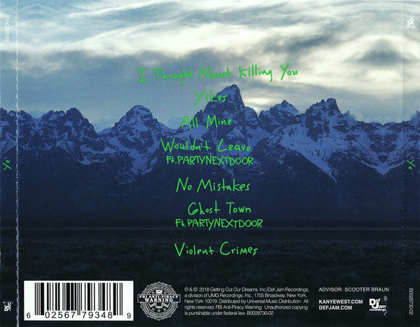 Kanye West : Ye (CD, Album)