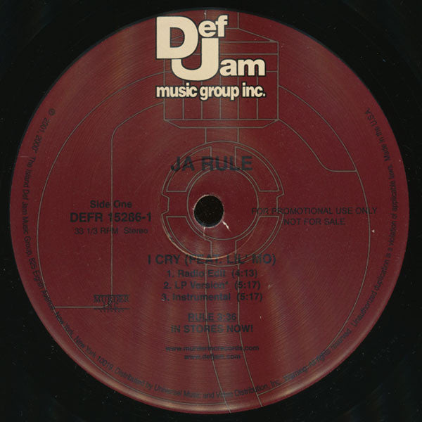 Ja Rule : I Cry (12", Promo)