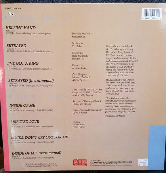 Olivia Branch Walker : To Thee (LP, Album)