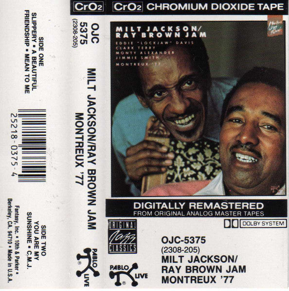 Milt Jackson / Ray Brown : Montreux '77 (Cass, Album, RE, RM)