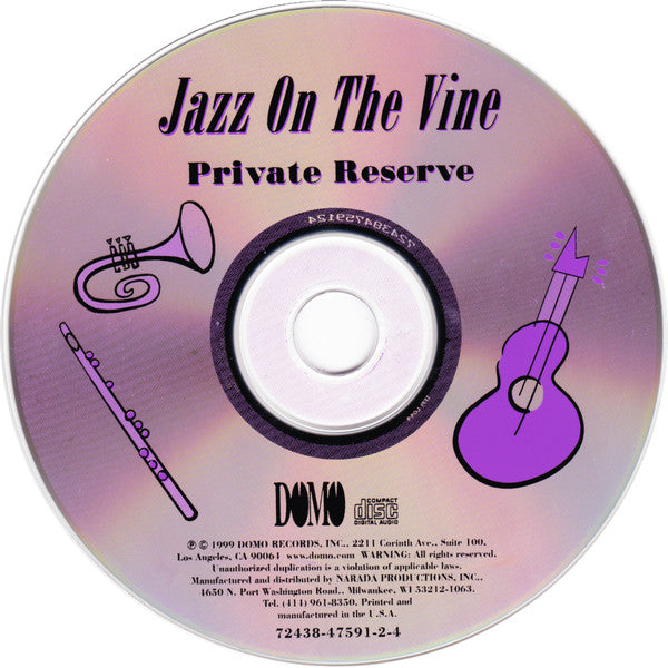 Jazz On The Vine : Private Reserve (CD, Album)
