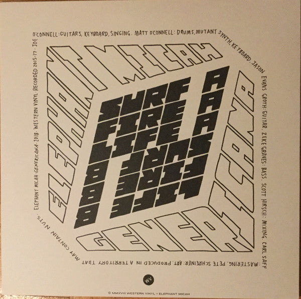 Elephant Micah : Genericana (LP, Album, Bla)