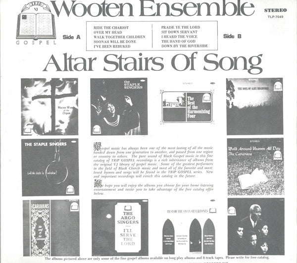 The Wooten Ensemble* : Altar Stairs Of Song (LP, RE)