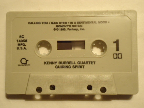 The Kenny Burrell Quartet : Guiding Spirit (Cass, Album)