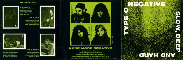 Type O Negative : Slow, Deep And Hard (CD, Album, RP)