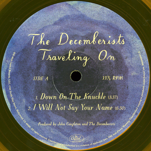 The Decemberists : Traveling On (10", EP, Gol)