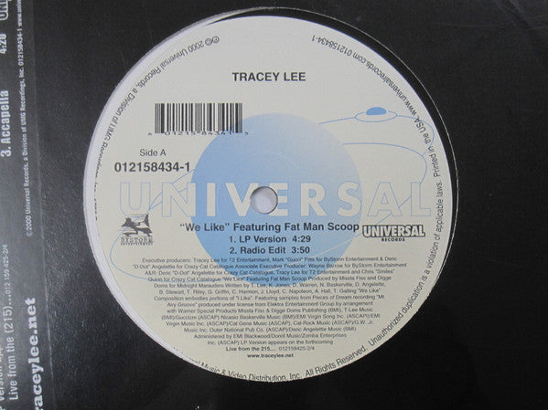 Tracey Lee : We Like (12")