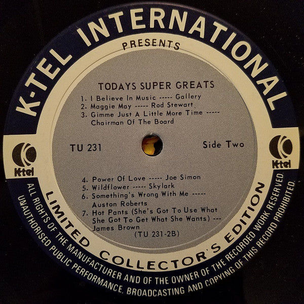 Various : Today's Super Greats: Part-2 (LP, Comp)