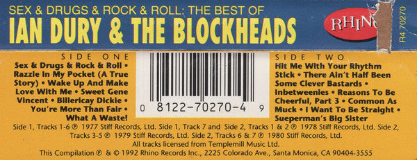 Ian Dury And The Blockheads : Sex & Drugs & Rock & Roll: The Best Of (Cass, Comp)