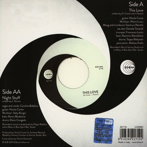 Irene Nonis : This Love / Night Stuff (7")