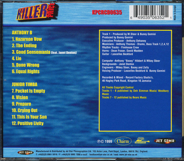 Anthony B, Junior Timba : Nazarene Vow   (CD, Album)