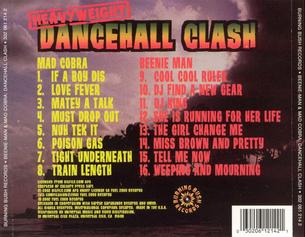 Beenie-Man*, Mad Cobra : Heavyweight Dancehall Clash (CD, Album, Comp)