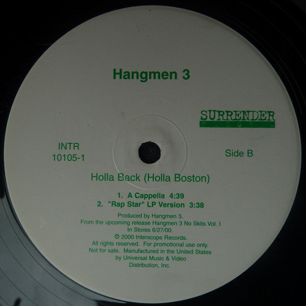 Hangmen 3 : Holla Back (Holla Boston) (12")