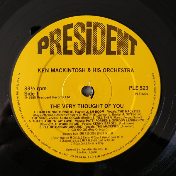 Ken Mackintosh And His Orchestra : The Very Thought Of You (LP, Comp)