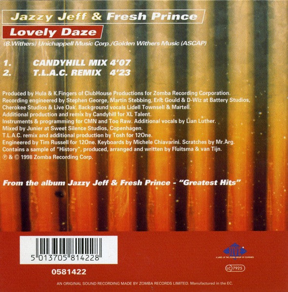 DJ Jazzy Jeff & The Fresh Prince : Lovely Daze (CD, Single)