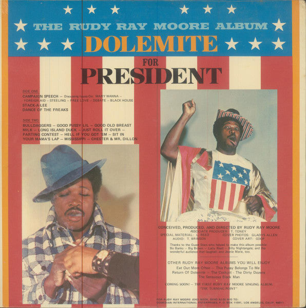 Rudy Ray Moore : Dolemite For President (LP, Album, RE)