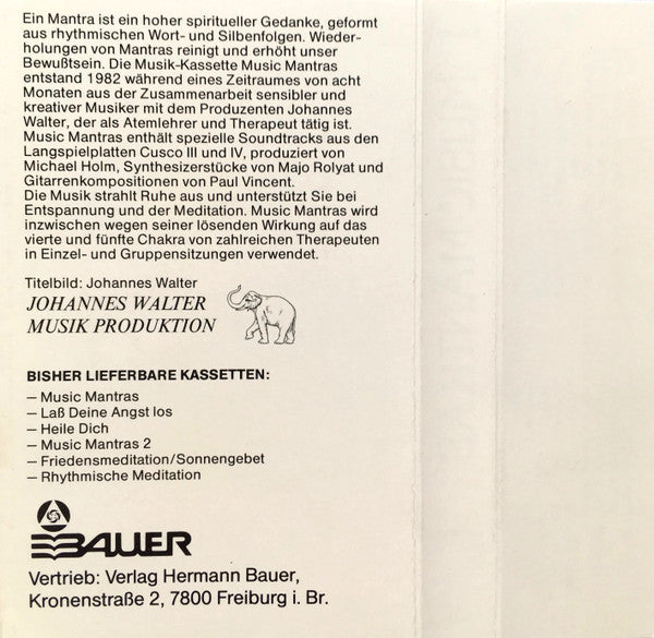 Johannes Walter : Music Mantras (Cass)