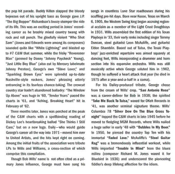 George Jones (2) : Hank, Bob & Me (CD, Comp)