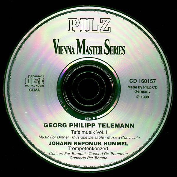 Georg Philipp Telemann / Johann Nepomuk Hummel : Tafelmusik Vol. I / Trompetenkonzert (CD, Comp, RE)