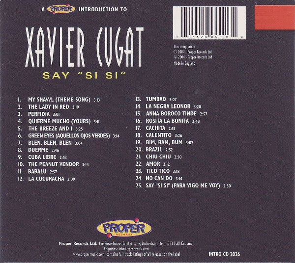 Xavier Cugat : Say "Si Si" (CD, Comp)