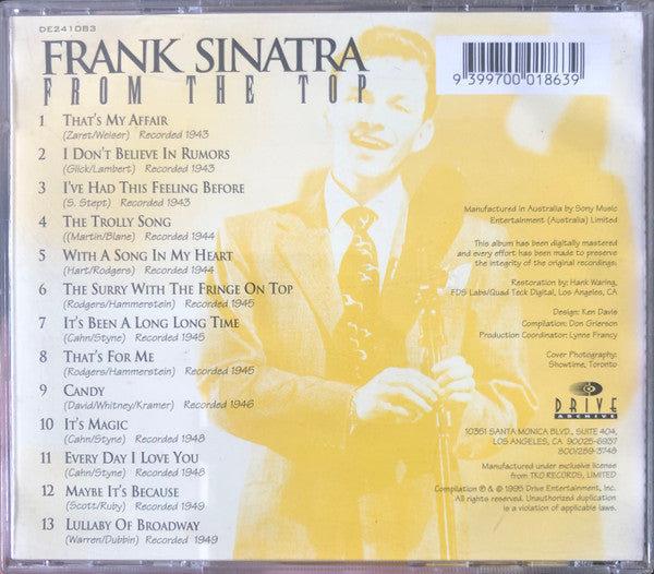Frank Sinatra : From The Top (CD, Comp)