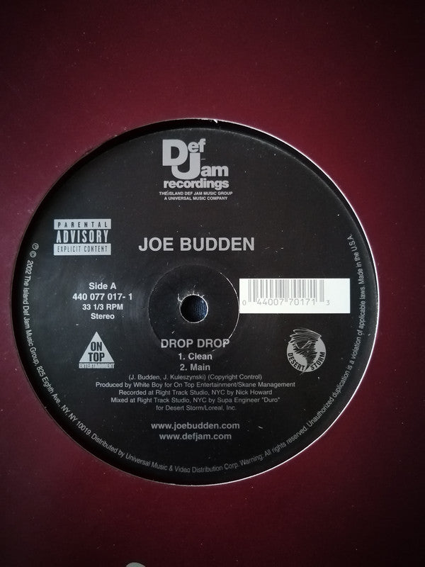 Joe Budden : Drop Drop (12")