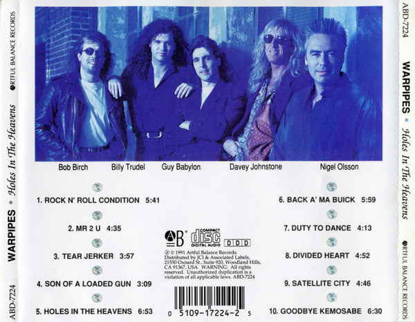 Warpipes : Holes In The Heavens (CD, Album)