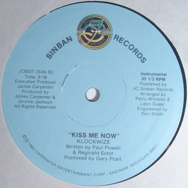 Klockwize : Kiss Me Now (12")