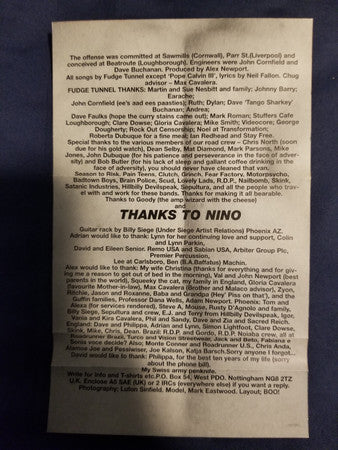 Fudge Tunnel : The Complicated Futility Of Ignorance (Cass, Album)