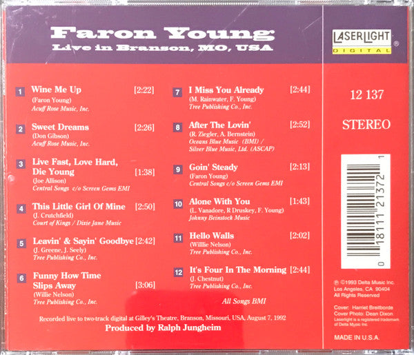 Faron Young : Live In Branson, MO, USA (CD, Album)