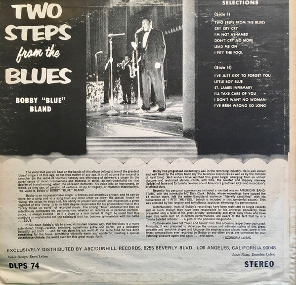 Bobby Bland : Two Steps From The Blues (LP, Album, RE)