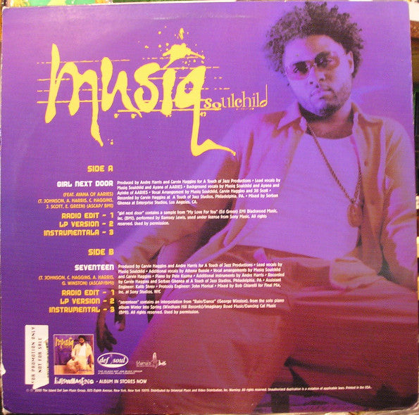 Musiq Soulchild : Girl Next Door (12", Single)